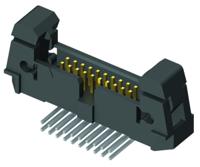 ehf-113-01-l-d-ra Samtec EHF Series Right Angle Through Hole PCB Header, 26 Contact(s), 1.27 mm Pitch, 2 Row, Shrouded
