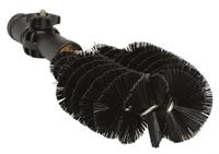 53619 Vikan Hard Bristle Black Toilet Brush, Polyester, Polypropylene, Stainless Steel bristle material