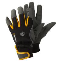 9122-9 Tegera Pro 9122 Grey, Yellow, Black Fleece Synthetic Leather Work Gloves, Size 9