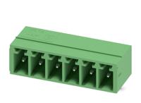 1803316 Phoenix Contact, 3.81mm Pitch, MC 1.5/ 6-G-3.81, 6 Way, Right Angle, Pluggable Terminal Block, Header, Through Hole,
