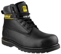 p708026 CAT Holton Black Steel Toe Capped Men's Safety Boots, UK 11, EU 45