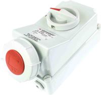 5691a MENNEKES Switchable IP67 Industrial Interlock Socket 3P+E, Earthing Position 6h, 125A, 400 V
