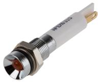 843-2424 RS PRO Orange Panel Mount Indicator, 10.8 → 13.2V dc, 6mm Mounting Hole Size, IP67