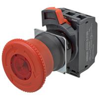 a22ne-m-pd02-c Omron A22NE-PD Series Twist Release Illuminated Emergency Stop Push Button, Panel Mount, 22mm Cutout, 2NC, IP65