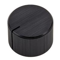 498-839 RS PRO 22mm Black Potentiometer Knob for 6.4mm Shaft Splined