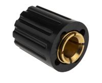 463-8485 RS PRO 14.7mm Black Potentiometer Knob for 6mm Shaft