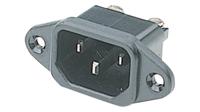 px0580term Bulgin C14 Screw Mount IEC Connector, 10A, 250 V ac