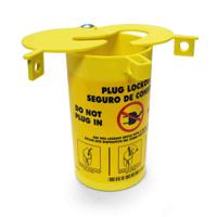 plo23 Brady Yellow 1-Lock Polypropylene Electrical Plug Lockouts, 9.40mm Shackle