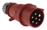 742 MENNEKES, AM-TOP IP44 Red Cable Mount 7P Industrial Power Plug, Rated At 16A, 400 V