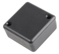 1551pbk Hammond 1551 Series Black ABS Enclosure, IP54, Black Lid, 40 x 40 x 20mm