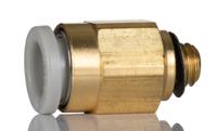 kq2h06-m5a SMC KQ2 Series Straight Threaded Adaptor, M5 Male to Push In 6 mm, Threaded-to-Tube Connection Style