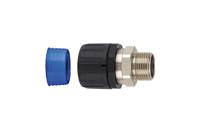 166-21915 HellermannTyton External Thread Fitting, Conduit Fitting, 34mm Nominal Size, PG29, Nylon 66, Black IP66, IP67, IP68,