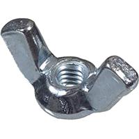 245-5110 1 1/8in Zinc Plated Steel Wingnut, 1/4-28in, Forged Steel