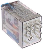 553490120074 Finder Plug In Power Relay, 12V dc Coil, 7A Switching Current, 4PDT
