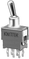 ate2d KNITTER-SWITCH Toggle Switch, PCB Mount, On-On, DPDT, Through Hole Terminal, 48V
