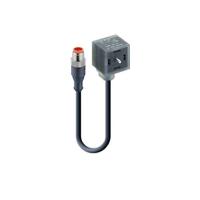 11915 Lumberg Automation Male 3 way Straight M12 to Female 4 way Valve Connector Cordset, 2 m
