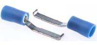270-7603 RS PRO Hooked Insulated Crimp Blade Terminal 17.4mm Blade Length, 1.5mm² to 2.5mm², 16AWG to 14AWG, Blue