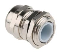 831-9059 RS PRO Metallic Nickel Plated Brass Cable Gland, PG11 Thread, 5mm min., 10mm max., IP68