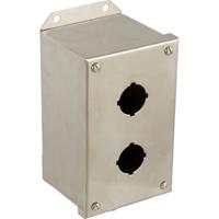 9001kyss2 Schneider Electric Stainless Steel Harmony 9001K Push Button Enclosure - 2 Hole 30mm Diameter