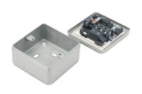 k2977-alm MK Electric Metalclad Plus Grey 1 Gang Plug Socket, 2 Poles, 13A, Type G - British, Indoor Use