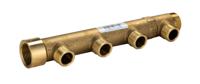 003684 Watts Brass Pipe Fitting, Straight Compression Manifold, Male 3/4in to Male 1/2in