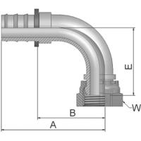 3b282-4-4 Parker Hydraulic Swivel 1/4 in to BSPP 1/4-19 Female, 3B282-4-4