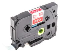 tze-435 Brother White on Red Label Printer Tape, 8 m Length, 12 mm Width