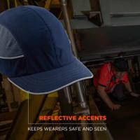 23343 Ergodyne Navy Standard Peak Bump Cap, Foam Protective Material
