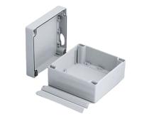 c2116161 OKW C21 Series Grey ABS General Purpose Enclosure, IP66, Light Grey Lid, 90 x 160 x 160mm