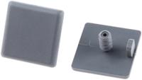 xdbe-22-l FlexLink Grey Square End Cap, 22 mm Strut Profile, 5.5mm Groove