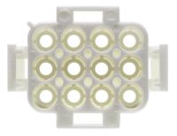 350735-1 TE Connectivity, Universal MATE-N-LOK Male Connector Housing, 6.35mm Pitch, 12 Way, 3 Row