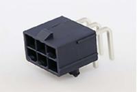 1724480006 Molex Mini-Fit Jr Series Right Angle Through Hole PCB Header, 6 Contact(s), 4.2 mm Pitch, 2 Row, Shrouded