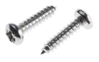 797-6119 RS PRO Plain Stainless Steel Pan Head Self Tapping Screw, N°6 x 5/8in Long 16mm Long