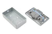 k6231-alm MK Electric 13A, BS Fixing, Active, 2 Gang RCD Socket, Steel, Surface Mount , Switched, 250 V ac, Grey