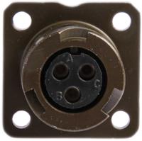 97b-3100a-10sl-3s Amphenol Limited, 97B, Brass 3 Way Wall Mount MIL Spec Circular Connector Receptacle, Socket Contacts,Shell Size 10SL,