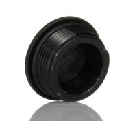 hpm25-bk080 Alpha Wire Blanking Plug, M25, Plastic, 30mm Diameter, Threaded