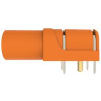 rs-sweb-8094-au-or Schutzinger Orange Female Banana Connector, 4 mm Connector, PCB Pins Termination, 24A, 1kV, Gold Plating