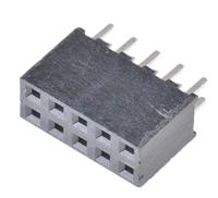 sqt-105-01-l-d Samtec SQT Series Straight Through Hole Mount PCB Socket, 10-Contact, 2-Row, 2mm Pitch, Solder Termination