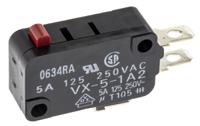 vx-5-1a2 Omron Pin Plunger Micro Switch, Solder Terminal, 5 A @ 250 V ac, SPDT, IP40