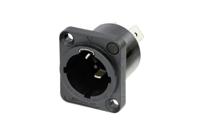 nac3mpx-wot-top Neutrik, NAC3MPX IP65 Black Panel Mount 2 + PE Industrial Power Socket, Rated At 16A, 250 V ac