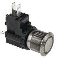 175-8057 RS PRO Illuminated Push Button Switch, Latching, Panel Mount, 19.1mm Cutout, SPDT, White LED, 250 / 125V ac, IP67