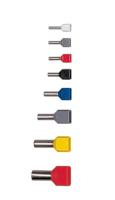 06490220000 SES Sterling, PLIO Insulated Crimp Bootlace Ferrule, 8mm Pin Length, 2.1mm Pin Diameter, 2 x 0.75mm² Wire Size, Grey
