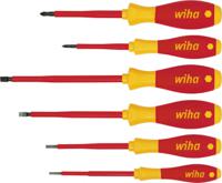 00833 Wiha Tools Slotted Insulated Screwdriver Set, 6-Piece