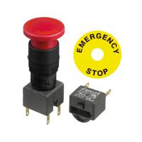 a01es-dma0154b-da01yl1 APEM A01ES Series Twist Release Emergency Stop Push Button, Panel Mount, 16mm Cutout, 2NC, IP65