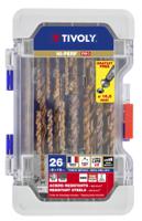 11454170002 Tivoly 26-Piece for Steel, 13mm Max, 2mm Min, HSS Bits