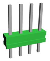 825433-4 TE Connectivity AMPMODU MOD II Series Straight Through Hole Pin Header, 4 Contact(s), 2.54 mm Pitch, 1 Row, Unshrouded