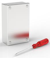 121-9692 RS PRO 304 Stainless Steel Satin Rectangular Adaptable Enclosure Box, 100mm x 160mm x 50mm
