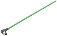 6xv18708ge50 Siemens, 500mm Cat5e, Green M12 to Male M12, Aluminium Foil, Tinned Copper Braid Shielded, Terminated