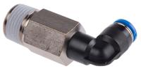 qsll-38-6 Festo QS Series Elbow Threaded Adaptor, R 3/8 Male to Push In 6 mm, Threaded-to-Tube Connection Style, 190663