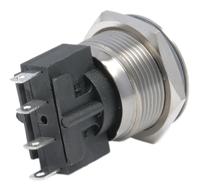 mp00312 Bulgin Push Button Switch, Momentary, Panel Mount, 19.2mm Cutout, SPST, 250V ac, IP66